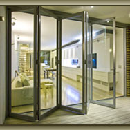 Aluminum Frame Double Leaf Sliding Folding-Door