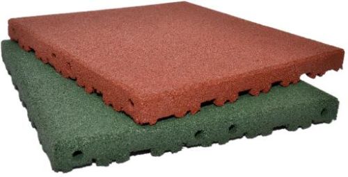 Plain Safety Rubber Tiles, Shape : Square