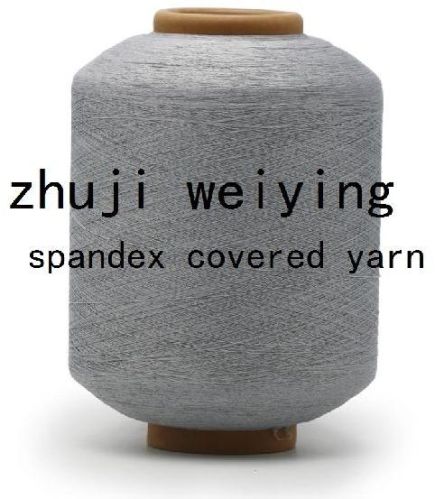 Ring spun raw nylon/polyeser/spandex core Spandex Covered Yarn