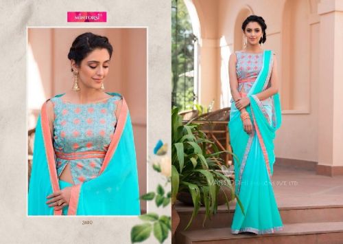 Mintorsi Jashmin Georgette With Fancy Fabric Sarees
