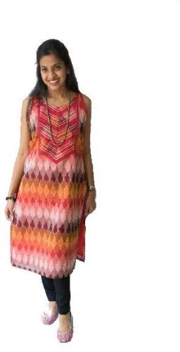 Sleeveless Ikat Kurti