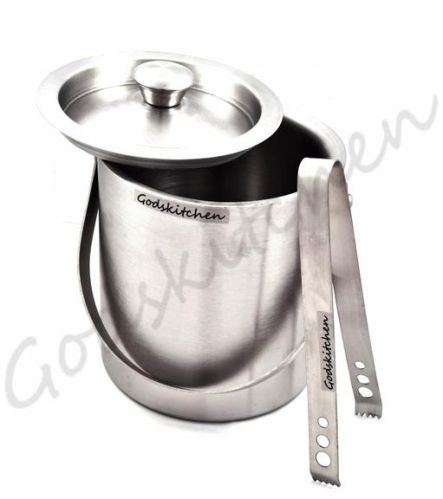 Double Walled Ice Bucket With Tong