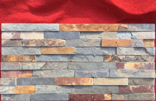 Rusty Five Strips Wall Cladding Stones