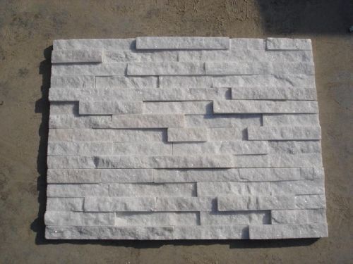 White Quartz Natural Wall Cladding Ledge Stones