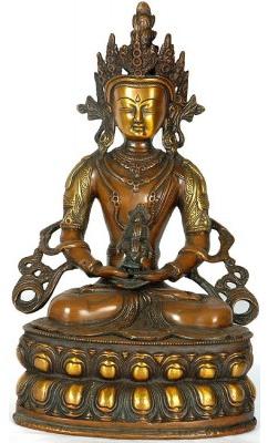 Brass Amitabha Buddha Statue