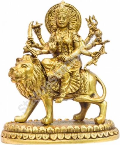 Brass Goddess Religious Durga Statue