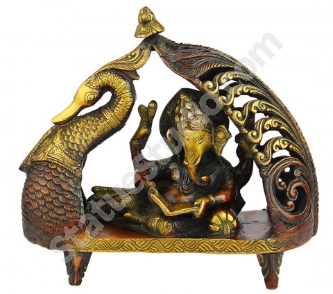 Brass Lord Ganesha Idol Statue