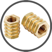 Brass inserts, Material : Brass