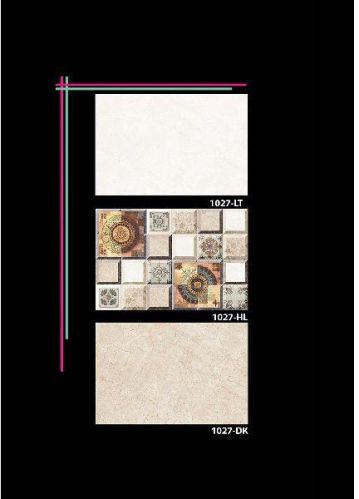 250x375 Mm Super White Decorative Ceramic Wall Tiles 1027