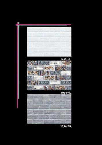 Glazed Ceramic Digital Wall Tiles 1054, For Bathroom, Elevation, Exterior, Interior, Kitchen, Size : 1x1ft