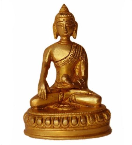 Gautam Buddha Small Brass Statue For Religious Home Dcor