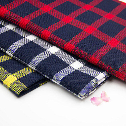 Check Cotton Printed School Uniform Fabric