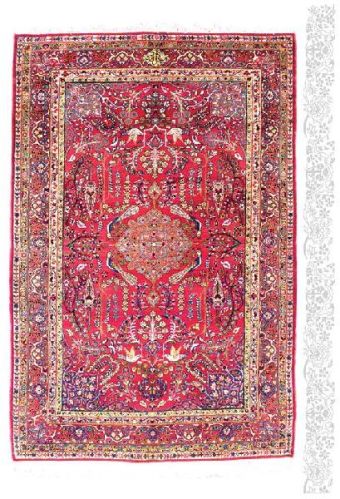 LOT NO. 0005 RAVAR KIRMAN FROM SOUTH PERSIA 205 X 139 CM