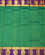 Pure Kanjivaram Plain With Peacock Desinger Gold Border Silk saree-Green-SSV8609502-VT-Soft Silk