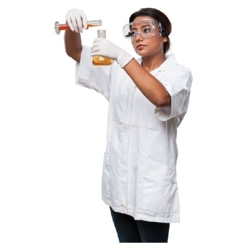 100% Cotton/polyester. Lab Coat, Size : S/M/L/X.