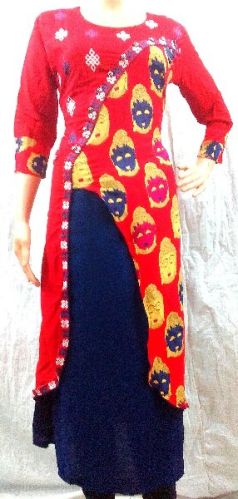 Tailor Made Rayon Designer KURTIS, Color : Multi Color