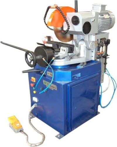 Industrial Semi Auto Pipe Cutting Machine, Color : Blue