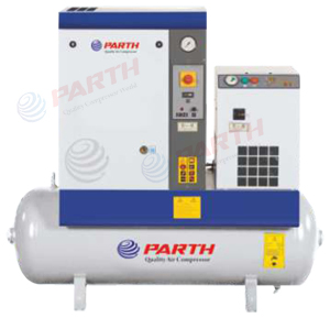Semi Automatic Screw Air Compressors, Color : Blue, White