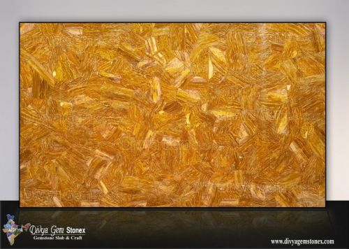 Rectangular Polished Tiger Jasper Slab, For Bathroom Use, Kitchen Use, Pattern : Plain, Printed
