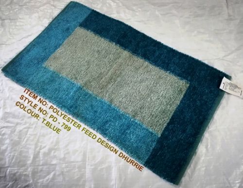 Polyester Feed Dhurries, For On Floor, Color : T. Blue