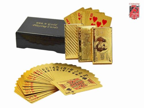 Gold Playing Cards, Size : 86mm X 54 Mm