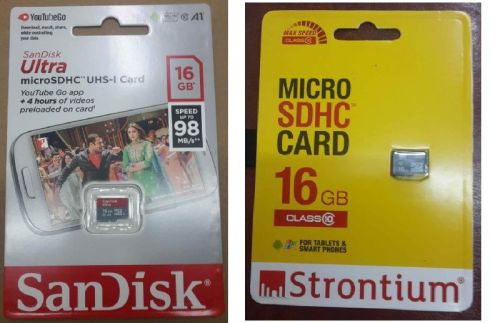 Plastic Micro SD Card, Brand Name : Sandisk Standard
