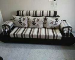 Stylish Three Seater Sofa, Color : Yellow Black