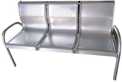 Comfortable 3 Seater Waiting Bench, Color : Silver