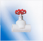 PP-R Copper Stop Valve, Color : White, Grey, Green