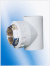 PP-R Copper Tee Female Threaded Coupling, Color : White, Grey, Green