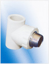 PP-R Copper Tee Male Threaded Coupling, Color : White, Grey, Green