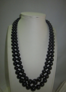 2 Line Black Pearl Grading Mala