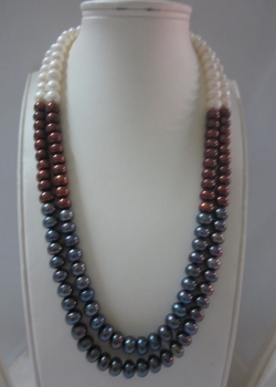 2 Line Rainbow Button Mala