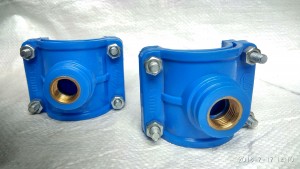 BRASS BLUE SADDLE FOR HDPE PIPE, Connection : Female