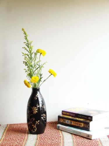 Decorative HandPainted Wooden Vase