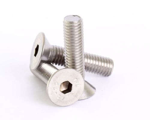 Zinc Plated Stainless Steel Countersunk Flat Head Bolts, For Industrial, Size : Multisizes