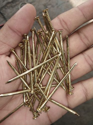 Polished Metal Golden Galvanized Common Nails, For Furniture Use, Base Size : 0-5mm, 5-10mm