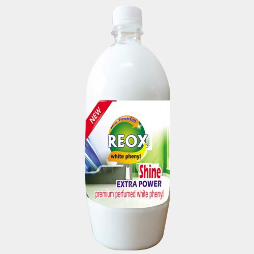 REOX White Phenyl Concentrate, For Cleaning, Feature : Long Shelf Life, Remove Hard Stains