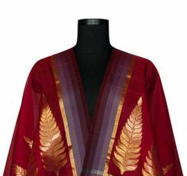 Chanderi Dupatta, Color : Blood Red
