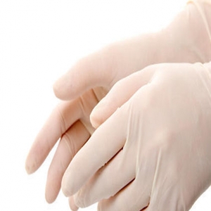 Latex Examination Powder Free Hand Gloves, For Clinical, Constructional, Hospital, Length : 10-15 Inches