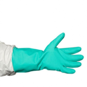 Nitrile Industrial Flock Lined Hand Gloves, For Householding Work, Technics : Machine Made