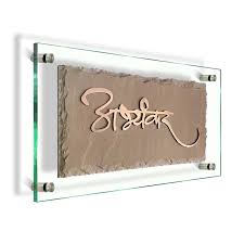 Coated Acrylic Designer Name Plate, For Writing, Length : 3inch, 4inch, 5inch, 6inch, 7inch, 8inch