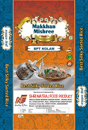 Makkhan Mishree BPT Kolam Sorted Rice, For Human Consumption, Feature : High In Protein