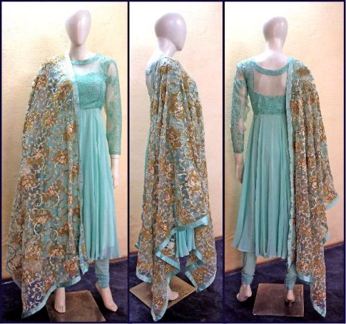 Georgette Party Wear Anarkali Suits, Feature : Anti Shrink