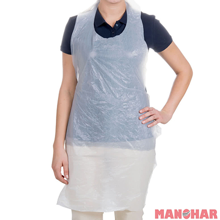 Dispoware Store LDPE/HDPE/LLDPE/PE Disposable Plastic Apron, Color : Transparent, Green, White, Blue/pink/yellow/red/black.