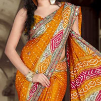 Printed Casual Wear Sarees, Packaging Type : Plastic Bag