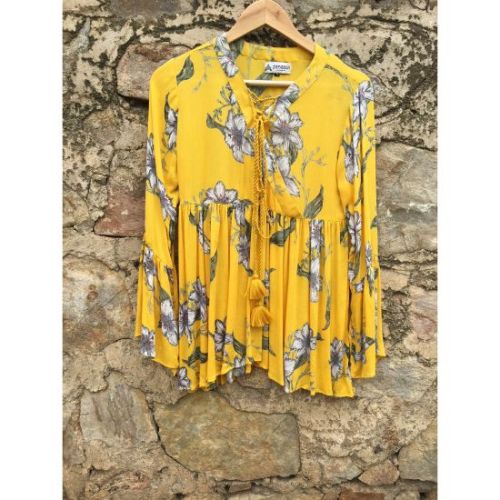 Printed Cotton Ladies Fancy Top, Size : M, XL