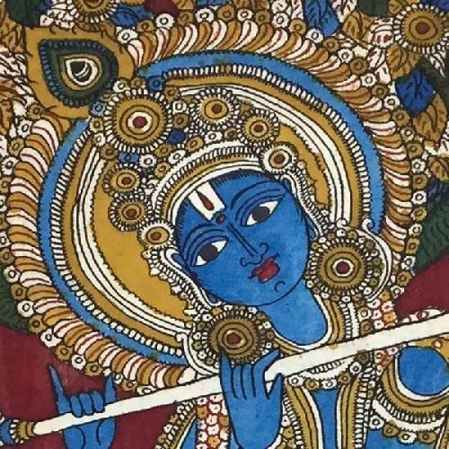Canvas Fabric Kalamkari Paintings, For Indoor Wall Decoration, Color : Multi Color