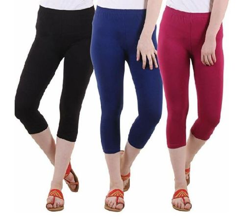 Linen Girls 3/4th Leggings, Gender : Female