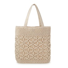 100% Cotton Handmade Macrame Tote Bag, Gender : Women